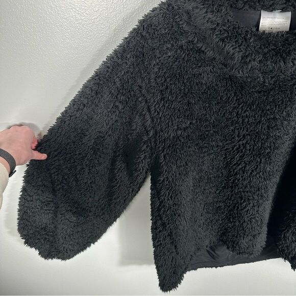 Lululemon Black Warm Restore Sherpa Pullover Sweater Size M/L Cozy Fuzzy Winter - Picture 6 of 16